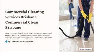 Elevate Your Workspace with Expert Commercial Cleaning Services in Brisbane