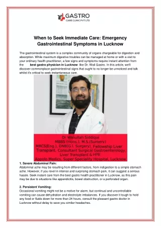 When to Seek Immediate Care Emergency Gastrointestinal Symptoms in Lucknow (1)