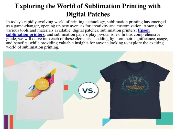 exploring the world of sublimation printing with digital patches