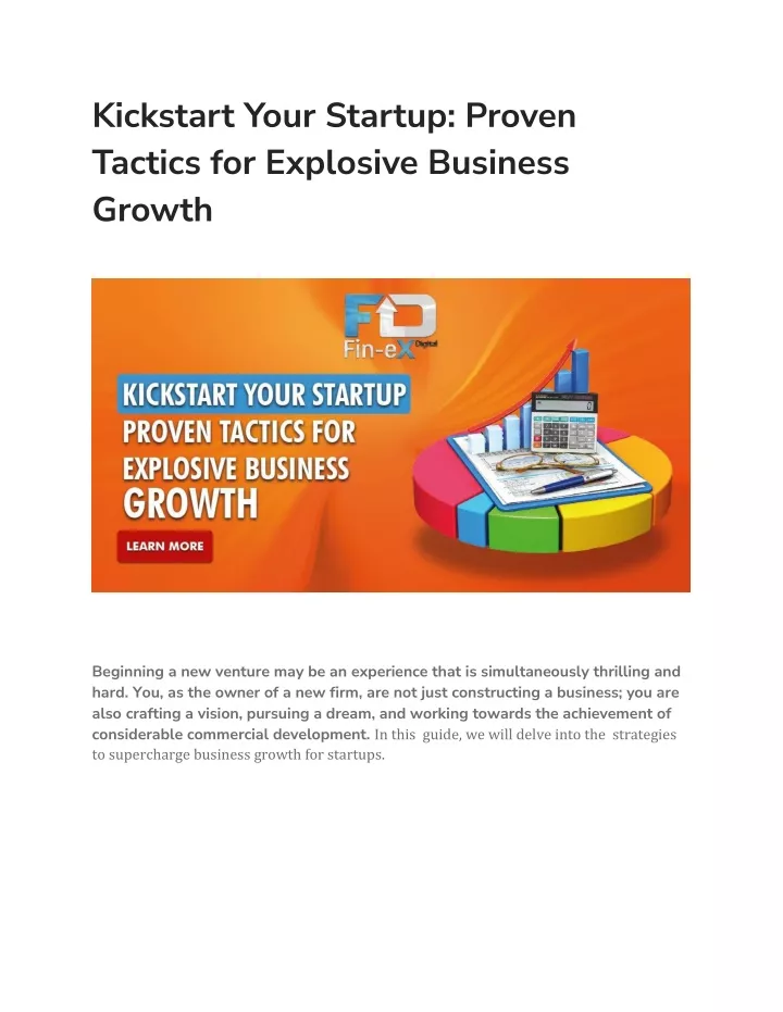 kickstart your startup proven tactics