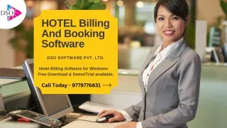 Hotel Billing Software in India | DSO Software