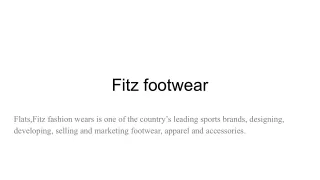 Fitz footwear