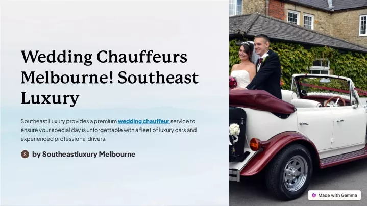 wedding chauffeurs melbourne southeast luxury