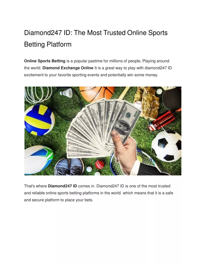 diamond247 id the most trusted online sports