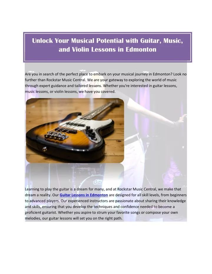 unlock your musical potential with guitar music