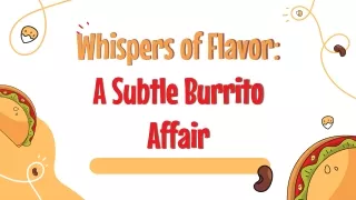 Whispers of Flavor A Subtle Burrito Affair