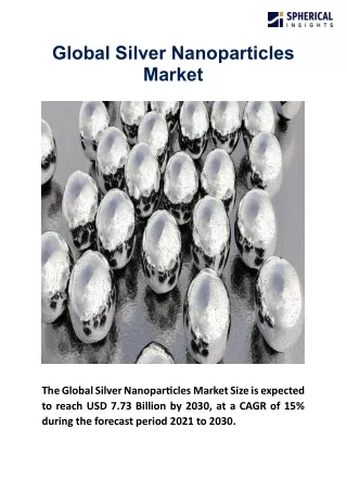 global silver nanoparticles market