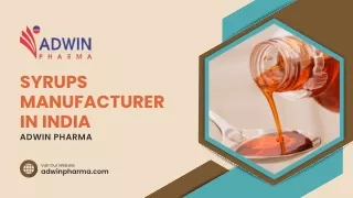 Best Syrups Manufacturer in India