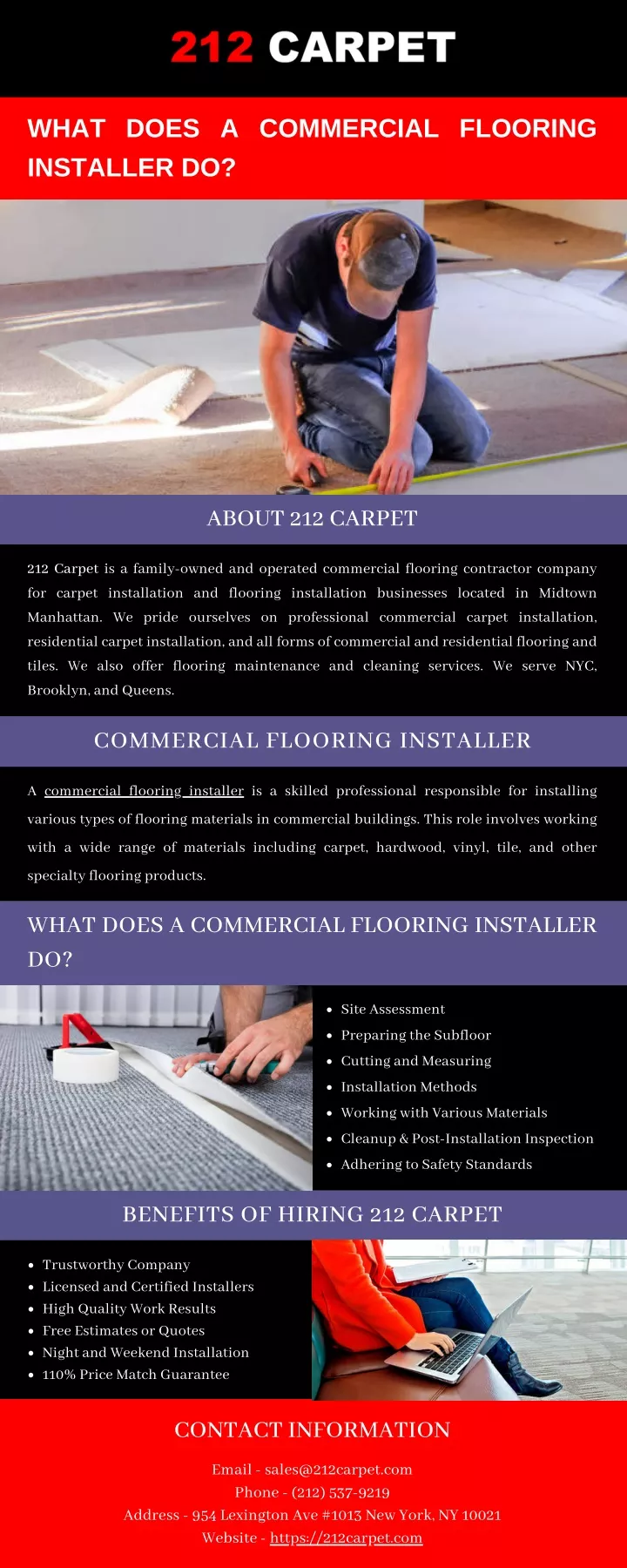 what does a commercial flooring installer do