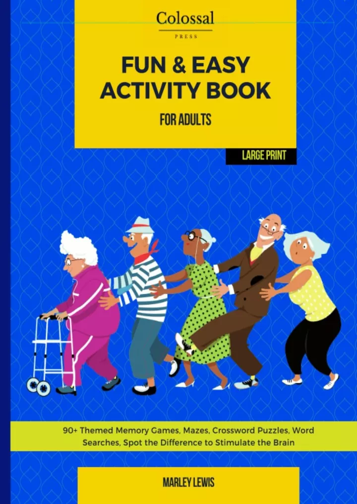 fun easy activity book for adults play alone