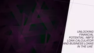 unlocking financial potential nbf s loan calculator and business loans in the uae