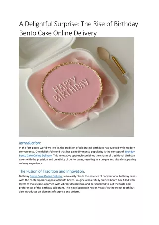 a delightful surprise the rise of birthday bento