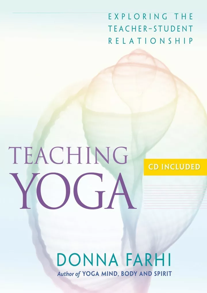 teaching yoga exploring the teacher student