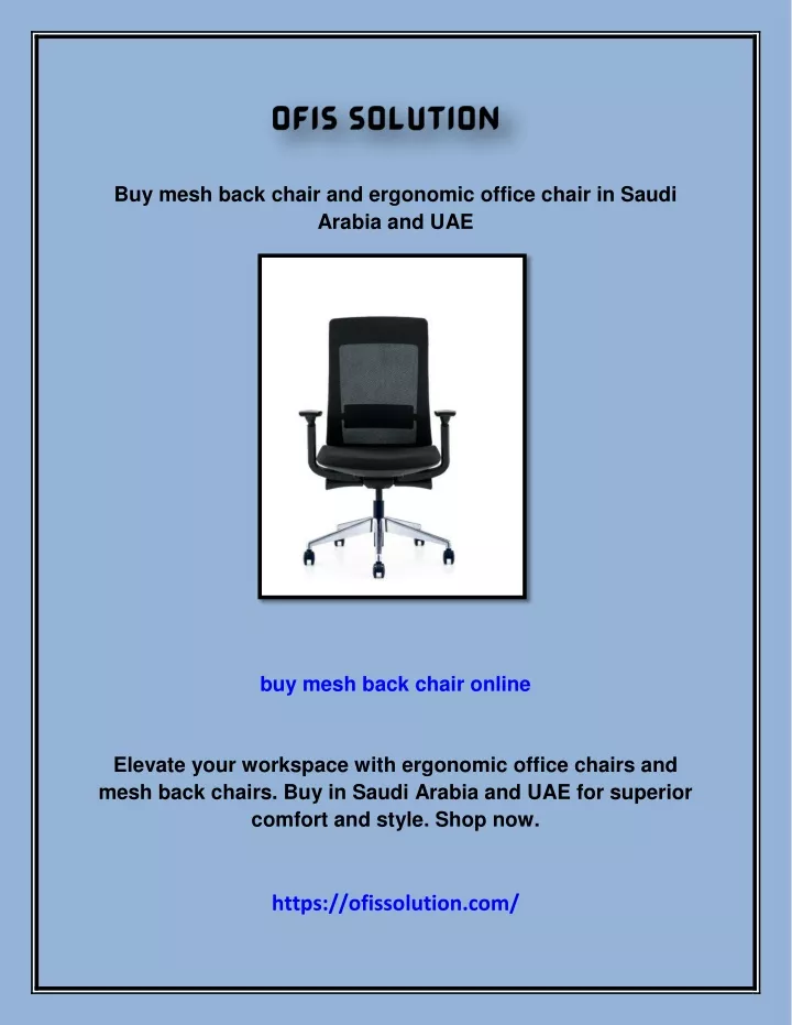 buy mesh back chair and ergonomic office chair