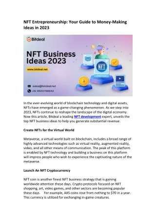 nft entrepreneurship your guide to money making