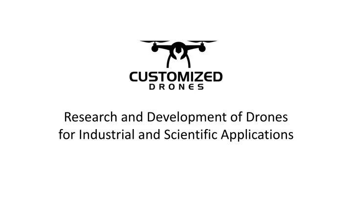 drones research topics