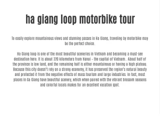 ha giang loop motorbike tour