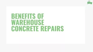 Benefits Of Warehouse Concrete Repairs