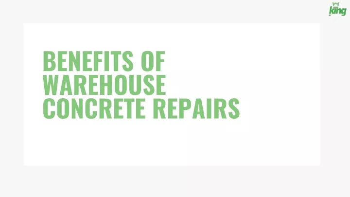 benefits of warehouse concrete repairs