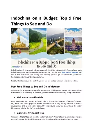 Indochina on a Budget_ 9 Free Things to See and Do