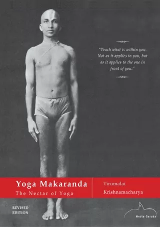 [PDF] DOWNLOAD Yoga Makaranda: The Nectar of Yoga full