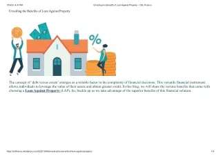 Loan against property | CSL FInance