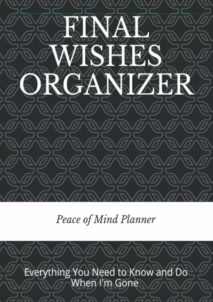 final wishes organizer everything you need