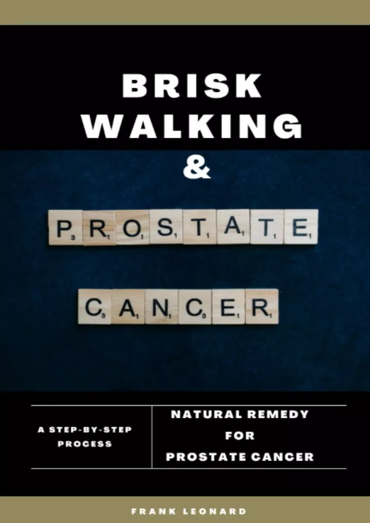 brisk walking and prostate cancer natural remedy