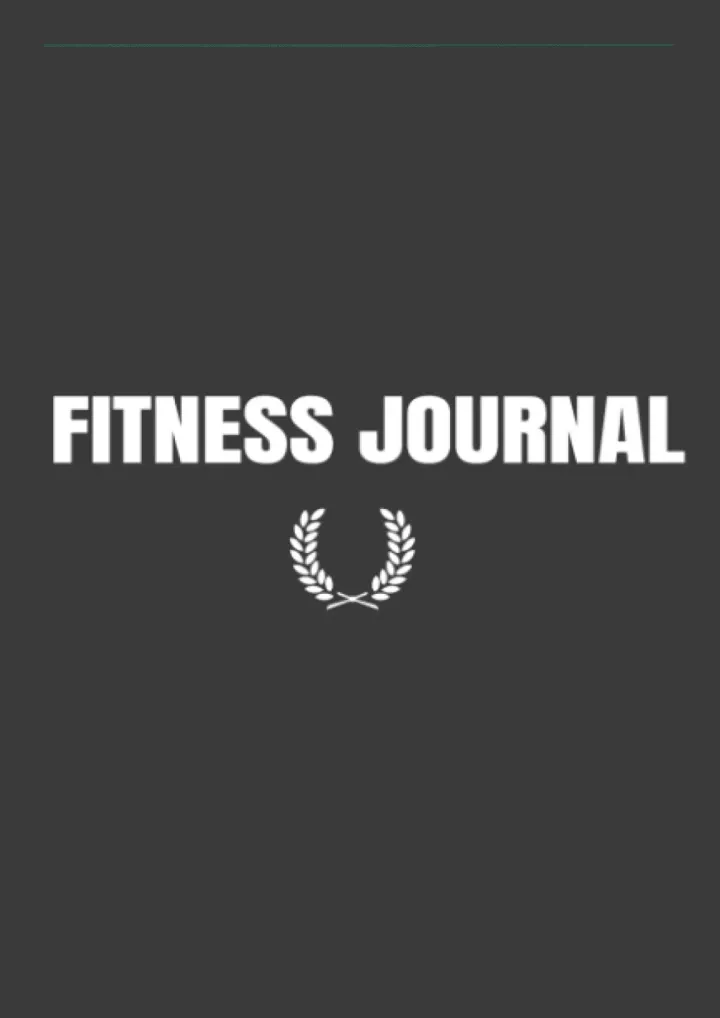 fitness journal for men fitness journal