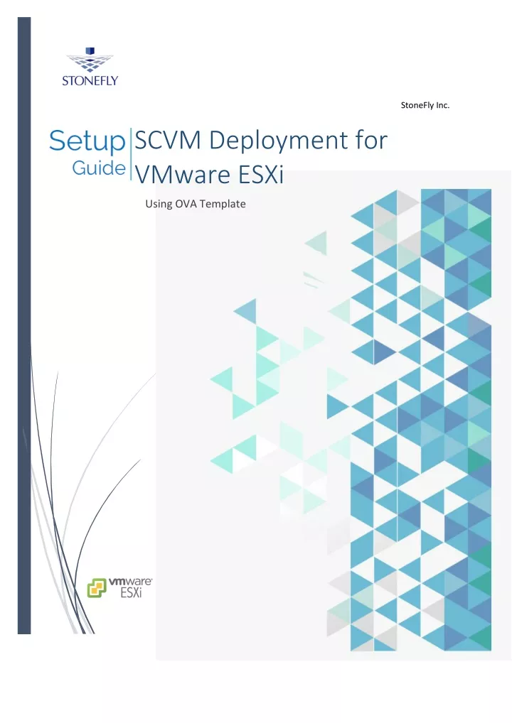 stonefly inc scvm deployment for vmware esxi