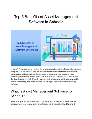 top 5 benefits of asset management software