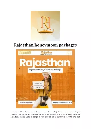 Ranthambore Tour Packages | Rajasthan Holidays