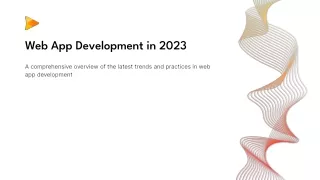 Web App Development in 2023