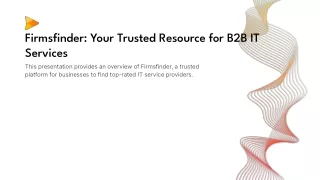 Firmsfinder_ Your Trusted Resource for B2B IT Services