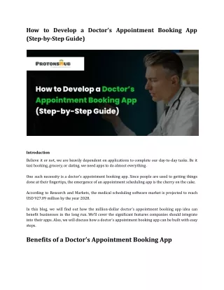 How to Develop a Doctor’s Appointment Booking App (Step-by-Step Guide)