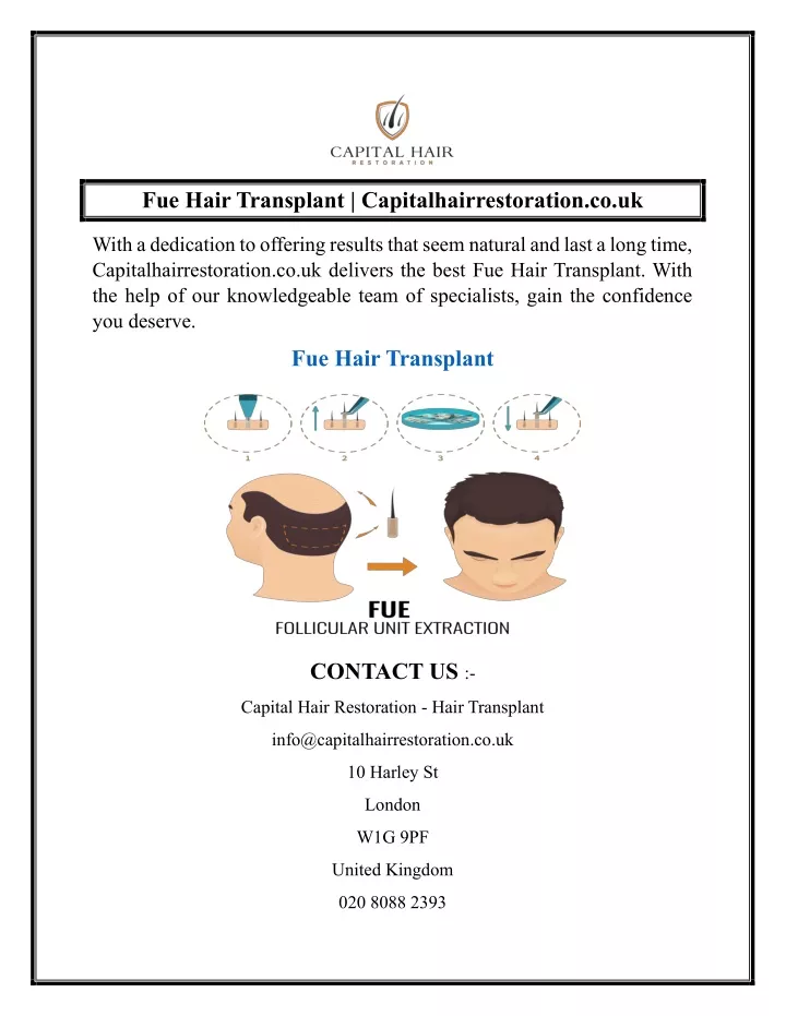 fue hair transplant capitalhairrestoration co uk