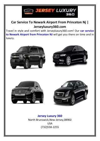 car service to newark airport from princeton nj