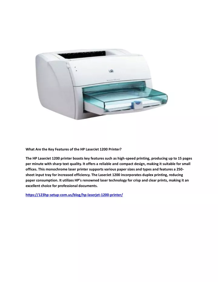 what are the key features of the hp laserjet 1200