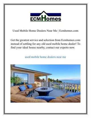 Used Mobile Home Dealers Near Me Ecmhomes