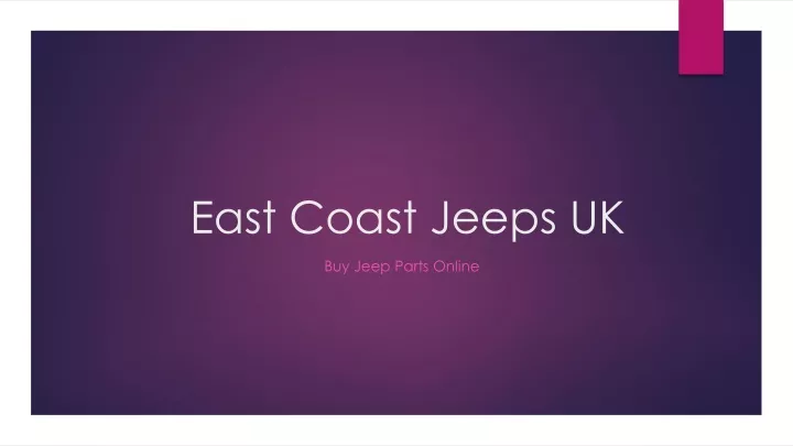 east coast jeeps uk