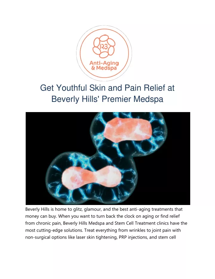 get youthful skin and pain relief at beverly