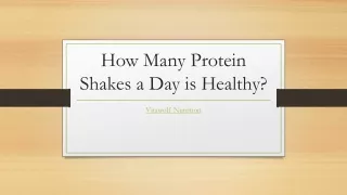 How Many Protein Shakes a Day is Healthy