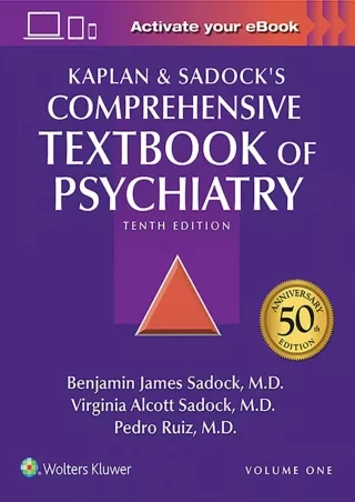 [PDF] Kaplan and Sadock's Comprehensive Textbook of Psychiatry (2 Volume Set)