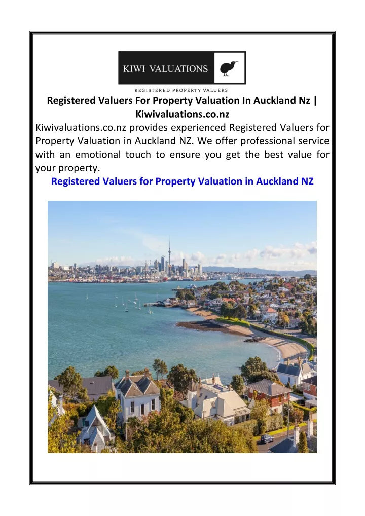 registered valuers for property valuation