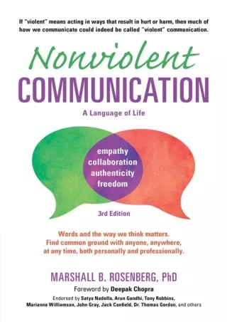 Full PDF Nonviolent Communication: A Language of Life: Life-Changing Tools for Healthy