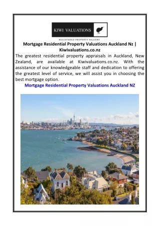 Mortgage Residential Property Valuations Auckland Nz | Kiwivaluations.co.nz