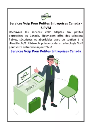 Services Voip Pour Petites Entreprises Canada  SIPVM