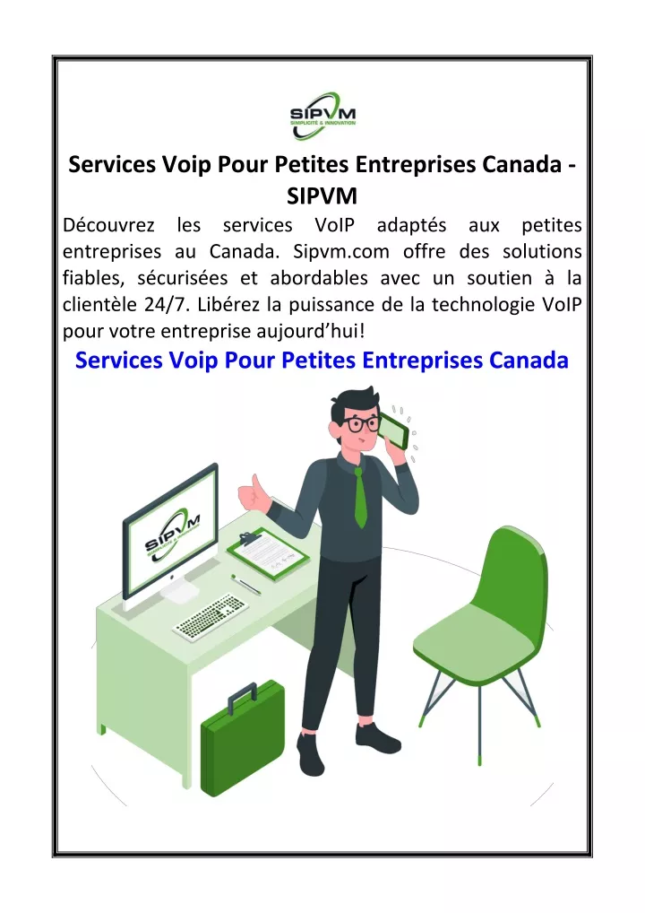 services voip pour petites entreprises canada