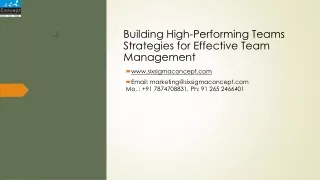 010-Building High-Performing Teams