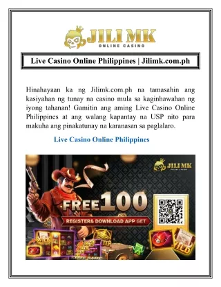 Live Casino Online Philippines  Jilimk.com.ph